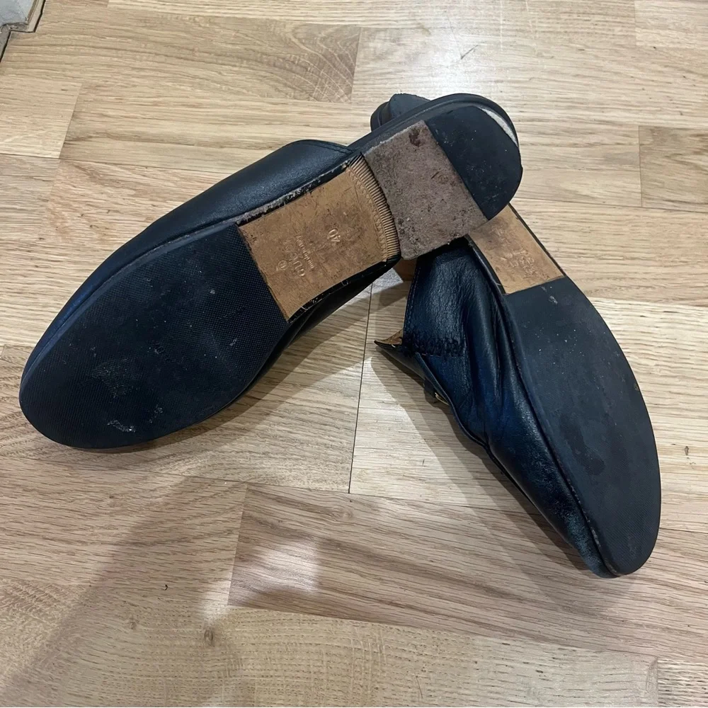 Gucci Black Leather Horsebit Mules - Picture 5 of 6